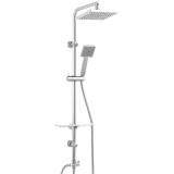 Set bara dus cu suport culisant Ferro, dus fix, para dus mobila VerdeLine, square