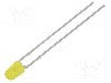 Dioda LED, 3mm, galbena, 0,63...1,2mcd, 2mA, 2,4...2,9V, VISHAY - TLLY4401