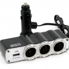 Splitter bricheta auto SOC4 3+1 USB