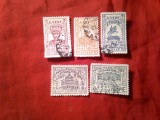 Serie mica Etiopia 1944 - 100 Ani Menelik , 5 valori stampilate