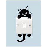 Cumpara ieftin Sticker Perete Autocolant Pisicuta Neagra14x6cm - 38478