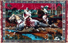 Rapirea din Serai - carpeta persana vintage 173 x 115 cm, cu eticheta originala, produsă din l&acirc;nă autentică