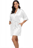 Bund Femei din satin Halat de matase Kimono Halat pur scurt Sexy Sleepwear Mires, Oem