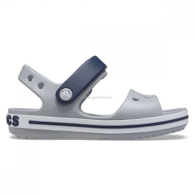 Sandale Crocs Crocband Sandal Gri - Light Grey/Navy foto