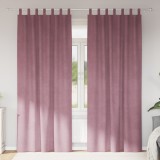 Perdele blackout vidaXL cu bucle de prindere 2 buc Dark Pink Velvet