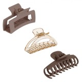 Set Clame Păr Femei, Multicolor, 8.5cm, 3 Bucăți, Oem