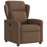 VidaXL Fotoliu rabatabil, maro, material textil