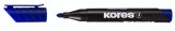 Marker permanent, varf rotund 3 mm, uscare rapida, pentru orice suprafata - Verde, Kores