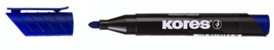 Marker permanent, varf rotund 3 mm, uscare rapida, pentru orice suprafata - Albastru foto
