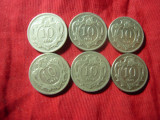 6 Monede 10 halleri 1894 , 1895 ,1907 ,1908 ,1909 ,1910 , cal. F.Buna, Europa
