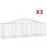 Cumpara ieftin Cosuri gabion arcuite 3 buc, 200x50x60/80 cm, fier galvanizat