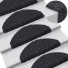 Gossi covorase autocolante de scari, 15 buc, 65 x 21 x 4 cm, negru