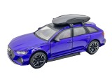 Macheta Audi RS6 Avant 1:24 metal cu lumini si sunete albastru