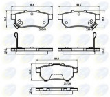 Set placute frana,frana disc HONDA JAZZ II (GD) (2002 - 2008) COMLINE CBP32146