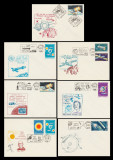 1985-86 Aniversari Astrofilatelie, 7 plicuri stampile speciale Botosani