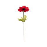 Floare decorativa artificiala, Anemona, Rosu, 40 cm, ATU-087976, Oem