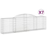 Cumpara ieftin Cosuri gabion arcuite 7 buc., 300x30x80/100 cm, fier galvanizat