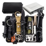 Kit turistic/supravietuire, Trizand, multifunctional, 32 piese, cu trusa, 8x11x5 cm