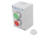 Casetă de comandă SPAMEL SP22K2-01-1, 2 butoane, IP65, plastic, fără iluminare