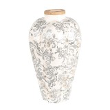 Cumpara ieftin Vaza flori ceramica bej gri 24x40 cm