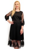 Cumpara ieftin Rochie Eleganta Amy Neagra Cu Dantela - S(36)