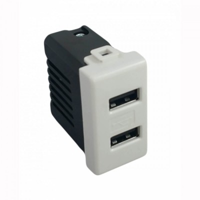 Priza Modulara USB Neo 1M 220 1A 2A foto