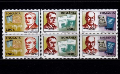 RO 2001 LP 1544 &amp;quot;Aniversari - personalitati (I)&amp;quot; ,pereche V ,MNH foto