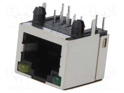 Conector RJ45 soclu 8p8c Cat 5 ecranat THT ENCITECH foto