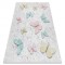 BAMBINO 1610 covor lavabil Fluturi pentru copii anti-alunecare - cremă, 160x220 cm