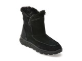 Ghete GEOX negre, D3626C, din piele intoarsa