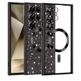 Husa premium Samsung Galaxy S24 Ultra Techsuit Luxury Glitter MagSafe, negru