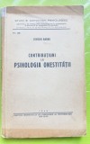 E563-I-CONTRIBUTII LA PHIHOLOGIA ONESTITATII-ZEVEDEI BARBU-CARTE VECHE ROMANIA.