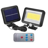 Lampa solara cu senzor de miscare,100 LED-uri, 5500-6000K, cu telecomanda