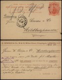 Great Britain 1892 Preprinted stationery London to Hildburghausen DB.001