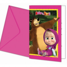 Invitatii pentru petrecere Masha and the Bear