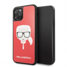 Husa Karl Lagerfeld Layers Glitter pentru iPhone 11 Pro Rosu foto