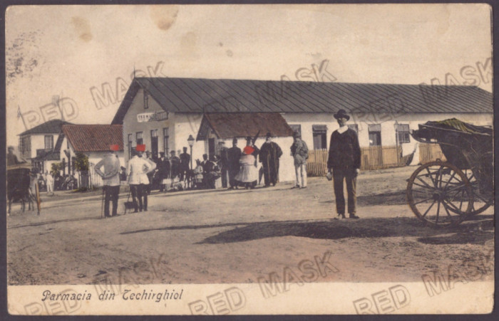 4728 - TECHIRGHIOL, FARMACIE, policeman, dog, pope - old postcard - used - 1911