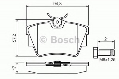 Set placute frana,frana disc OPEL VIVARO caroserie (2014 - 2016) BOSCH 0 986 494 040 foto