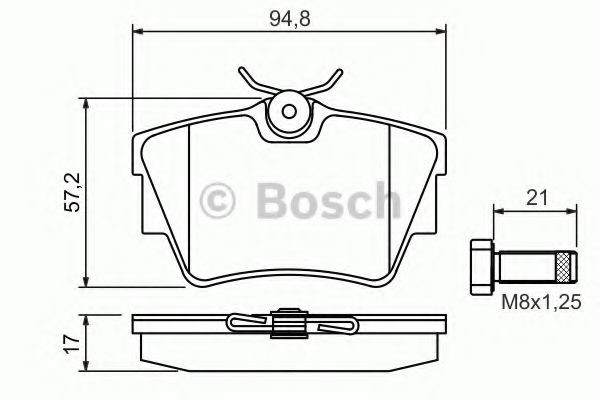 Set placute frana,frana disc OPEL VIVARO caroserie (2014 - 2016) BOSCH 0 986 494 040