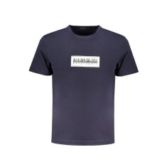 Tricou bărbați cu decolteu la baza g&acirc;tului cu imprimeu cu logo, Bleumarin inchis, S