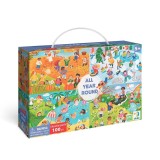 Puzzle - Anotimpurile (100 piese) PlayLearn Toys, Dodo