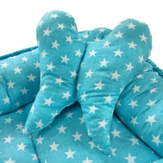 Baby Nest 2 Piese MyKids Stars turquoise