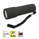 LANTERNA DE PLASTIC CU 9 LEDURI. CULOARE NEGRU JBM 333