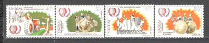 Senegal.1985 Anul international al tineretului MS.190