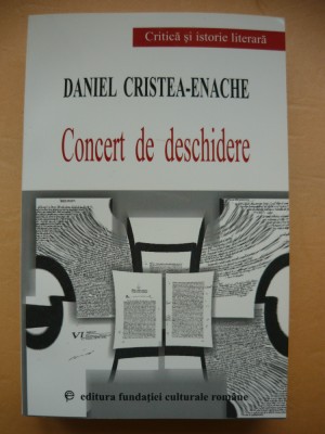 DANIEL CRISTEA-ENACHE - CONCERT DE DESCHIDERE (cu autograf) - 2001 foto