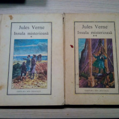 INSULA MISTERIOASA - 2 Volume - Jules Verne - Ed. Ion Creanga, 1979, 236+255 p.