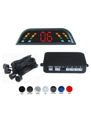 Senzori parcare cu display LED T5 Albastru foto