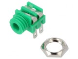 Soclu Jack 3,5mm Mono Verde 2 Piste Unghi 90&deg;