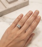 Cumpara ieftin Inel din Argint 925 , zToi et Moi, cu Zirconiu Emerald E i Pear Cut , 2.84g