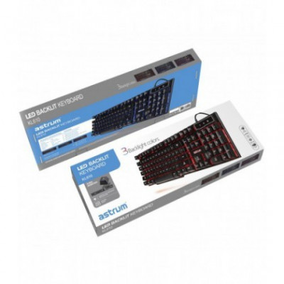 Tastatura Gaming Astrum KL610 taste iluminate, ergonomica, USB foto